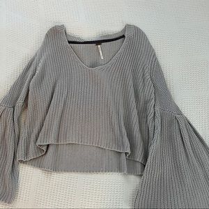 Free People Bell Sleeve Knit Sweater